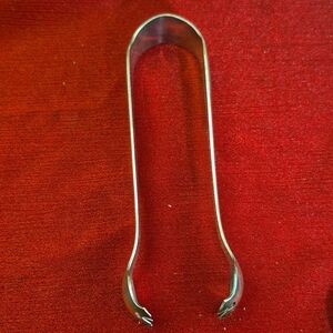 Silver Plated Clawed Ice Tongs